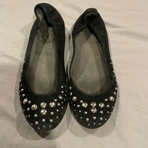Stuart Weitzman suede black size 7 m ballet flat
